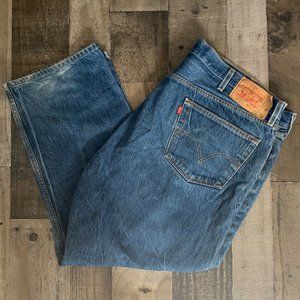Levis 501 Mens Blue Jeans 48x30 Original Fit